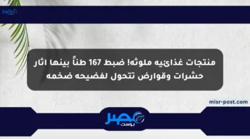 منتجات غذائية ملوثة! ضبط 167 طناً بينها آثار حشرات وقوارض تتحول لفضيحة ضخمة